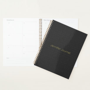 Dark-Gray Linen Burlap Texture Planner