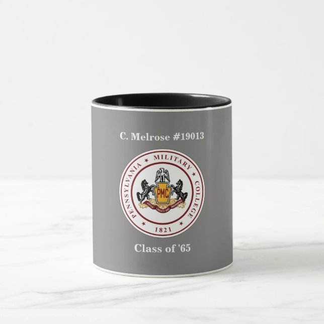 + DARK GRAY PMC SEAL MUG - 11 OR 15 OZ (Center)
