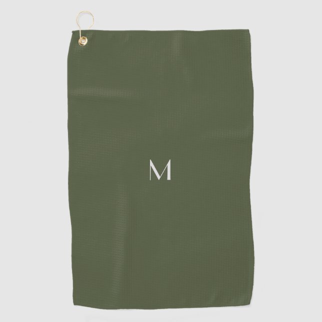 dark green - add monogram golf towel (Front)