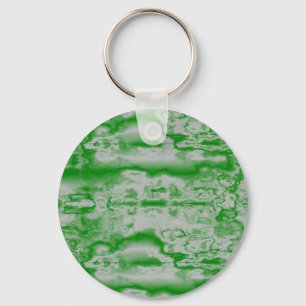 Dark green and grey marble key ring