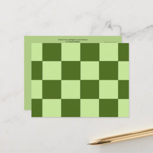 Dark Green and Light Green Checkers Postcard