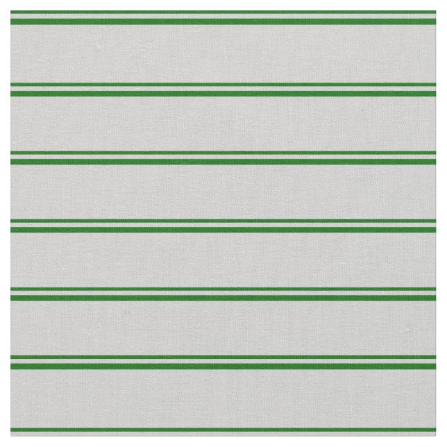 Dark Green and Light Grey Stripes/Lines Pattern Fabric (Close Up)