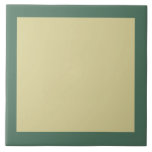 Dark green and pastel yellow ceramic tile<br><div class="desc">Dark Green and pastel yellow colours.</div>