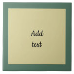 Dark green and pastel yellow template ceramic tile<br><div class="desc">Dark Green and pastel yellow template,  ready to personalise.</div>