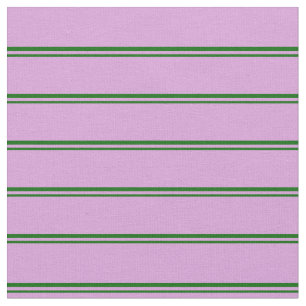 Dark Green and Plum Coloured Pattern of Stripes Fabric