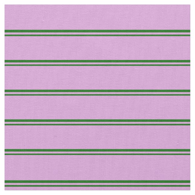Dark Green and Plum Coloured Pattern of Stripes Fabric (Close Up)