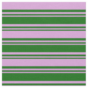 Dark Green and Plum Striped Pattern Fabric