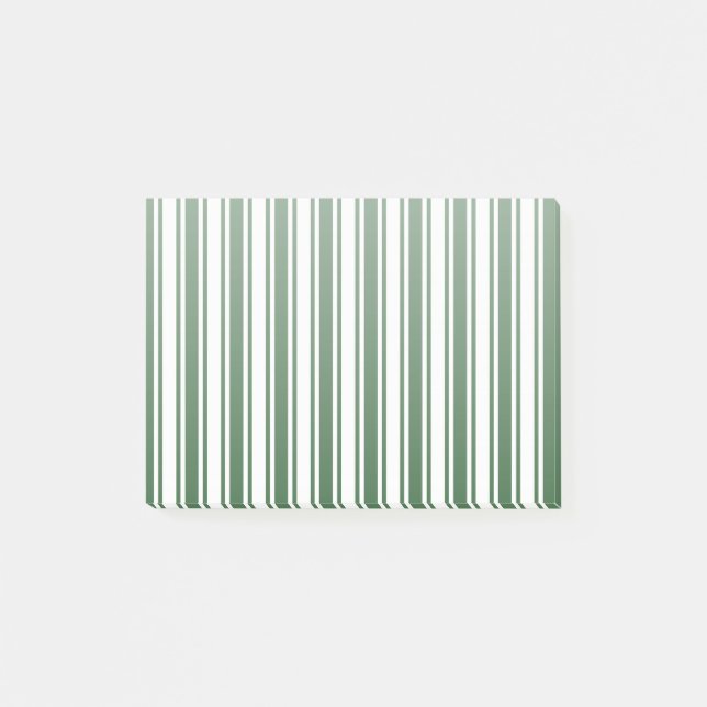 Dark green and white candy stripes post-it notes (Front)