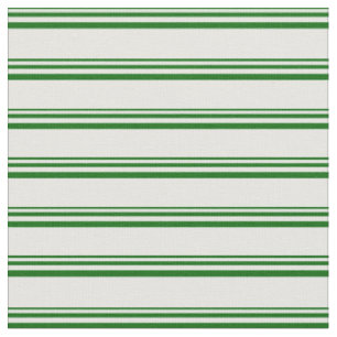 Dark Green and White Coloured Stripes Pattern Fabric