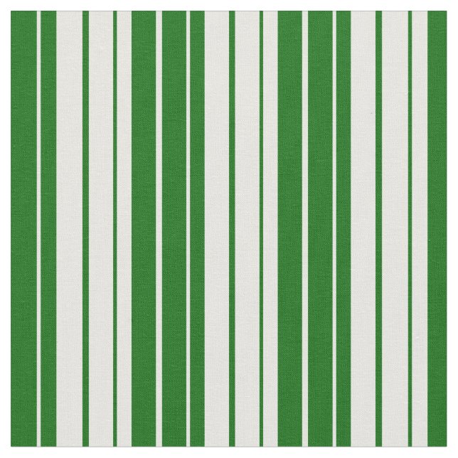 Dark Green and White Lines Fabric (Close Up)