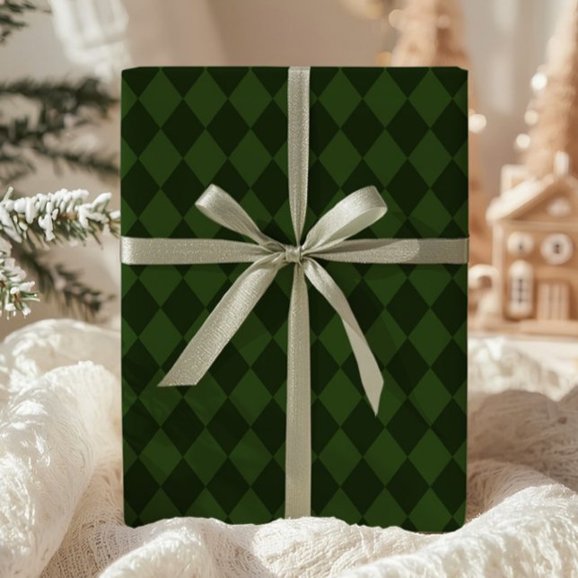 Dark Green Argyle Wrapping Paper (Creator Uploaded)