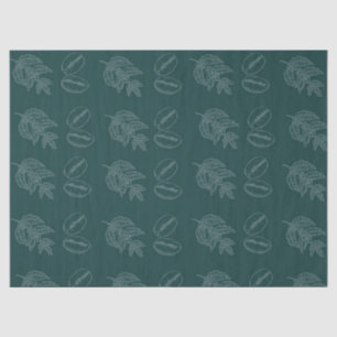 Dark Green Botanical Speciality Coffee Tissue Pape Paper