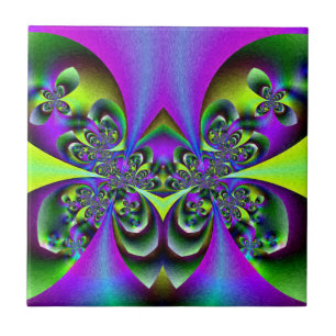 Dark green butterflies tile