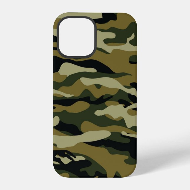 Dark Green Camo iPhone Case (Back)