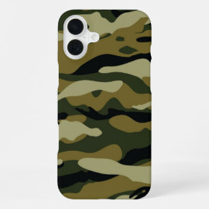 Dark Green Camo iPhone 16 Plus Case