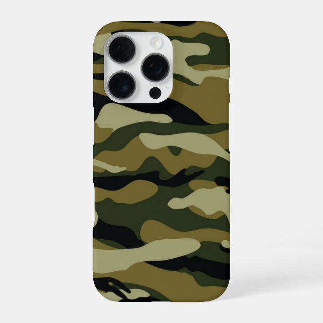 Dark Green Camo iPhone Case (Back)