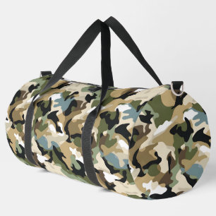 Dark Green Camouflage Duffle Bag