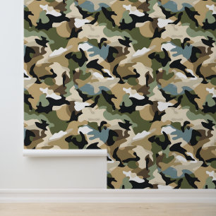 Dark Green Camouflage Wallpaper
