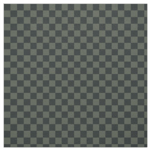 Dark Green Chequerboard Fabric