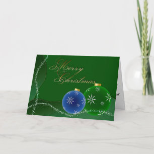 Dark Green Christmas Holiday Card