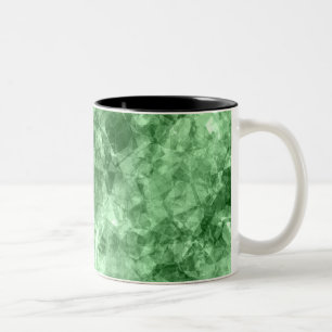 Dark Green Crumpled Texture Two-Tone Coffee Mug