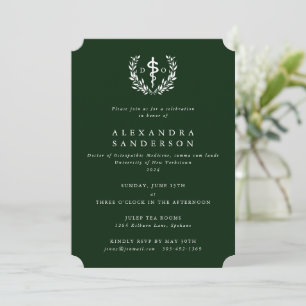 Dark Green Doctor of Osteopathic Medicine Invitation