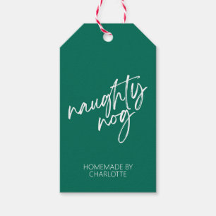 Dark Green Eggnog Gift Tags