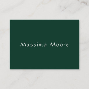 Dark Green Elegant Casual Own Name Handwriting Enclosure Card