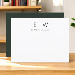 Dark Green Elegant Modern Minimalist Thank You<br><div class="desc">Express gratitude with style using our Classic Elegant Modern Minimalist Monogram Thank You Cards. Meticulously designed, these cards seamlessly blend timeless sophistication with contemporary minimalism, making them the perfect choice for conveying your appreciation. Crafted with precision and attention to detail, these thank you cards are more than just stationery; they...</div>