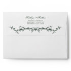 Dark Green Elegant Vintage Floral Wedding