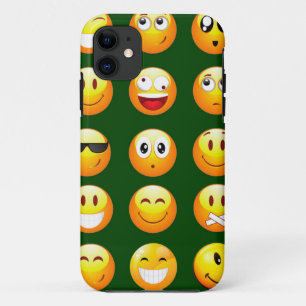 dark green emoji iPhone 11 case