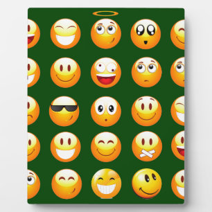 dark green emoji plaque
