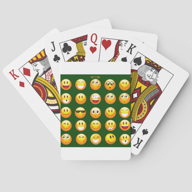 dark green emoji playing cards (Back)