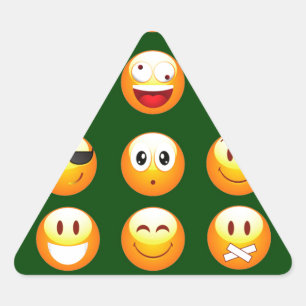 dark green emoji triangle sticker
