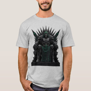 Dark Green Fantasy Warrior Gothic Art T-Shirt
