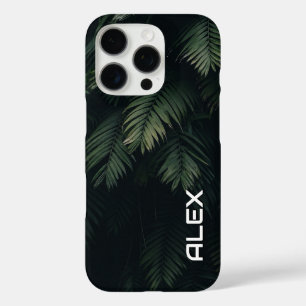 Dark Green Fern Foliage in Shadow – Botanical iPhone 16 Pro Case