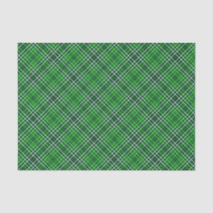 Dark Green & Forest Green Plaid Pattern Tissue Paper
