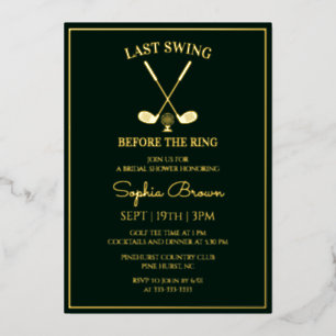 Dark Green Golf Bridal Shower