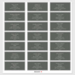 Dark Green Guest Address Labels<br><div class="desc">These dark green guest address labels are perfect for your rustic winter wedding. The champagne pink font along with the forest green background is sure to bring your boho Christmas theme together. Make sure to look through the rest of the collection to complete your wedding suite!</div>