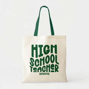 Dark Green High School Teacher Tote Bag