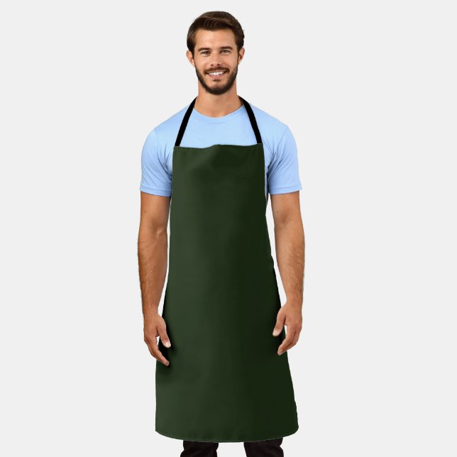 DARK GREEN Large Chef Craft Apron (Worn)
