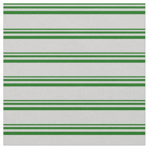 Dark Green & Light Grey Striped Pattern Fabric