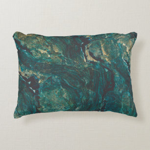 Dark green marble: luxurious texture. decorative cushion