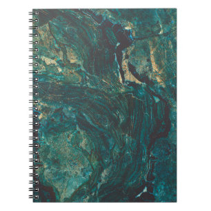 Dark green marble: luxurious texture. notebook