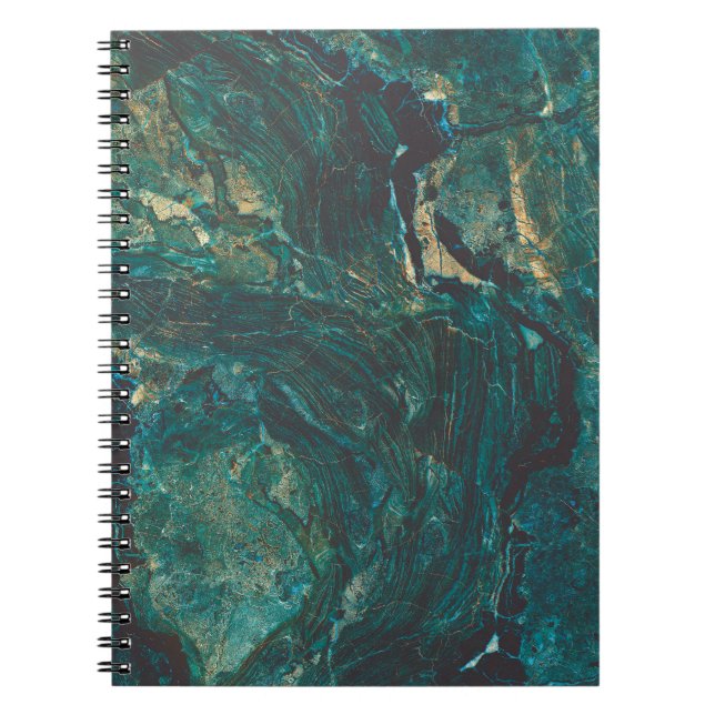 Dark green marble: luxurious texture. notebook (Front)