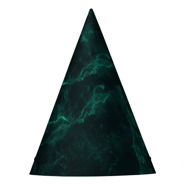 Dark green marble, seamless texture. party hat (Front)