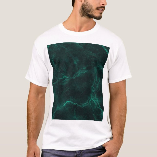 Dark green marble, seamless texture. T-Shirt (Front)