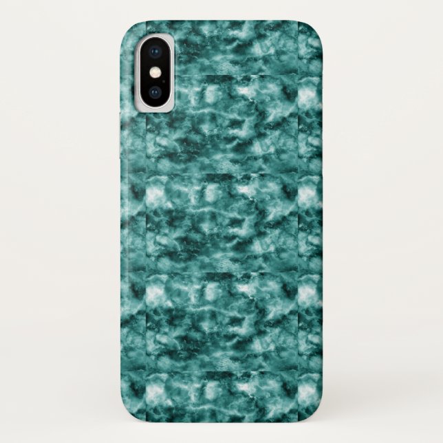Dark Green Marble Texture Case-Mate iPhone Case (Back)