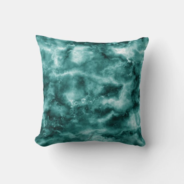 Dark Green Marble Texture Cushion (Front)