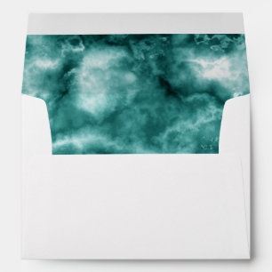 Dark Green Marble Texture Envelope